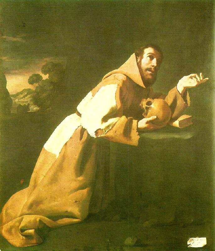 Francisco de Zurbaran francis kneeling France oil painting art